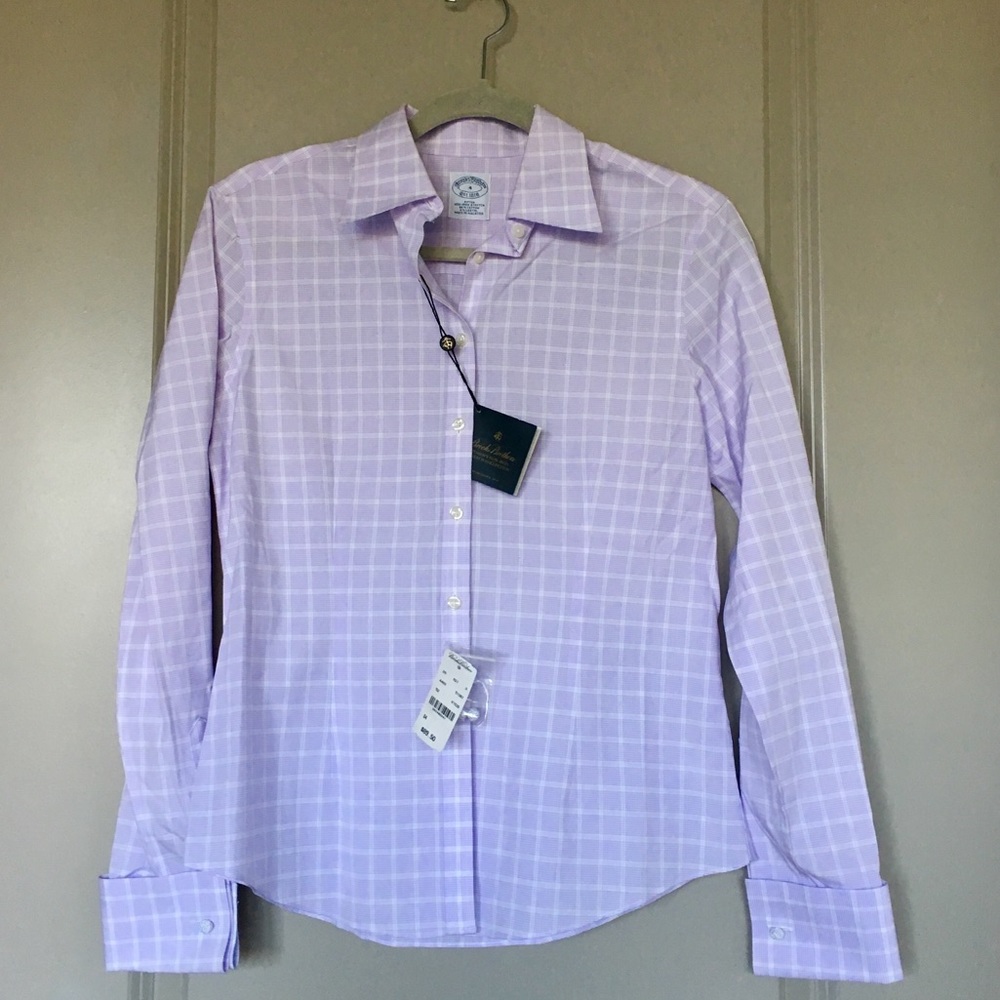 Brooks Brothers Women’s Purple Checked Shirt - Sz4